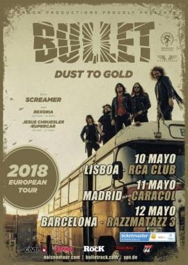 Los suecos BULLET visitarán Madrid y Barcelona para presentar su nuevo disco