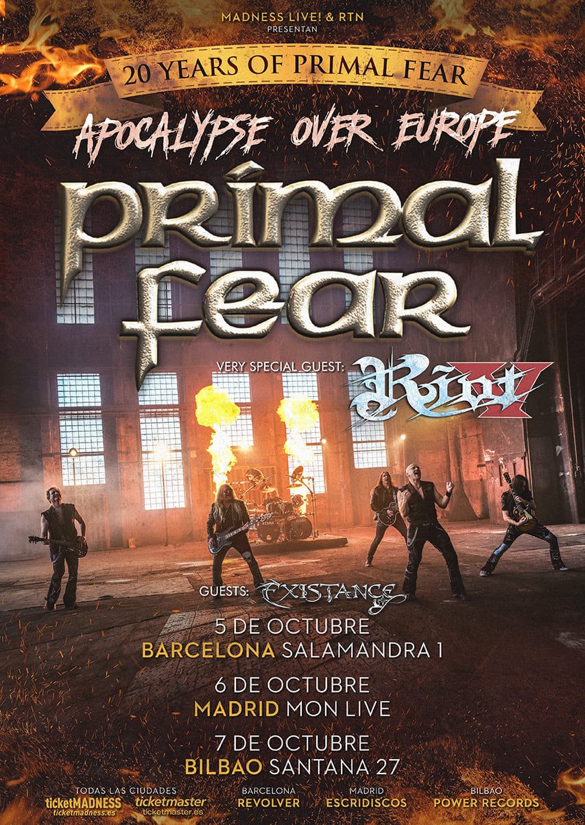 PRIMAL FEAR de gira por España en octubre