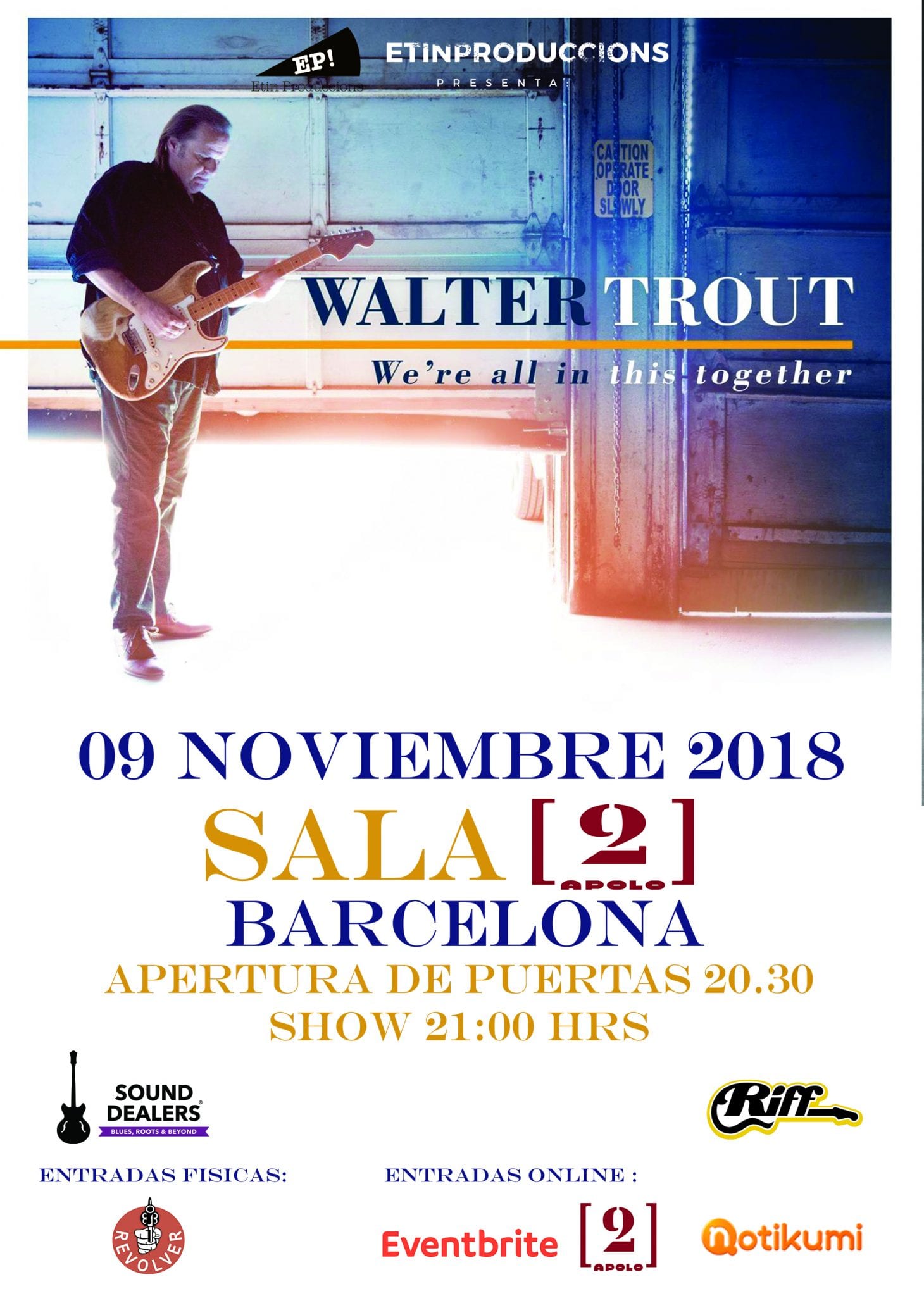 WALTER TROUT de gira por España en noviembre