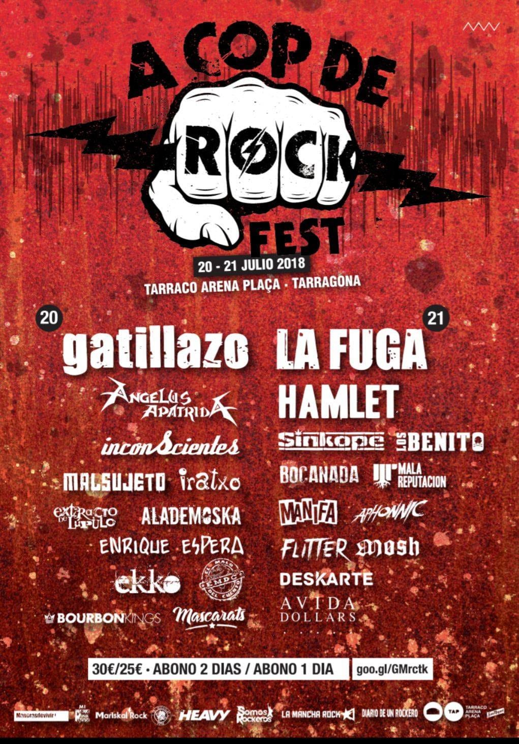 A COP DE ROCK FEST – Tarragona, julio 2018