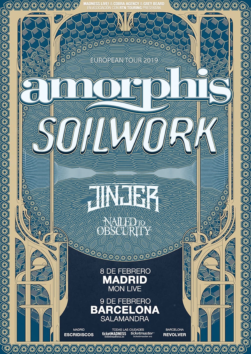 AMORPHIS + SOILWORK de gira por España en febrero de 2019