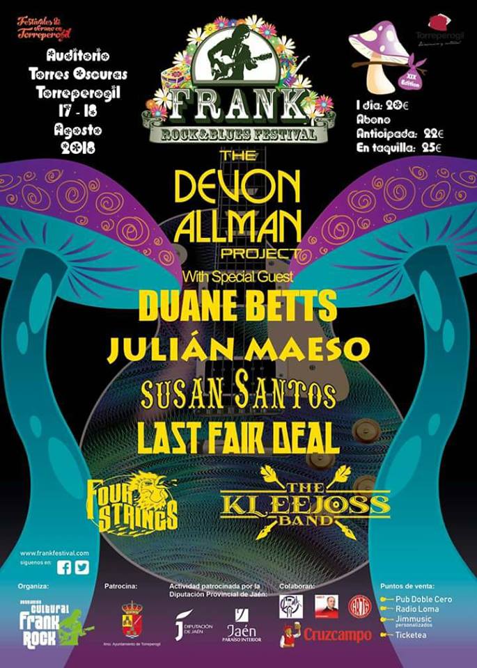 Cartel definitivo del XIX FRANK ROCK&BLUES FESTIVAL