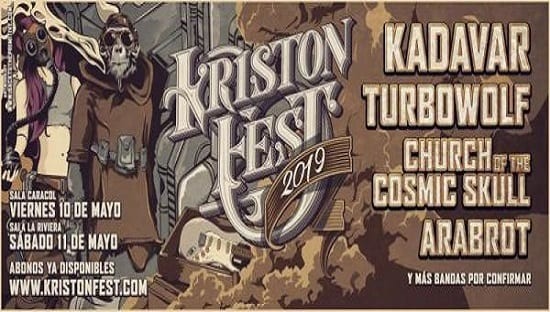 Kristonfest 2019 de Madrid, en la Sala Caracol y La Riviera los días 10 y 11 de mayo