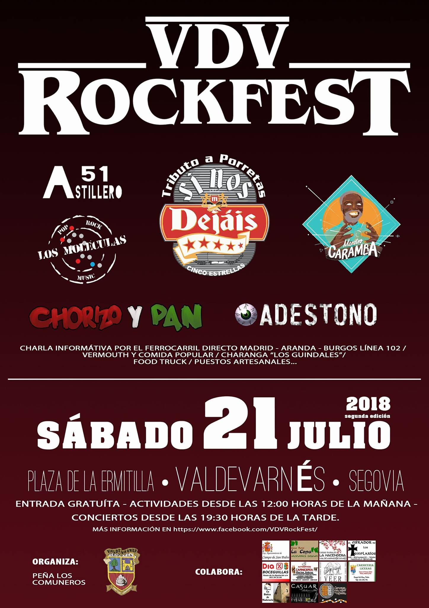 VDV ROCKFEST – Valdevarnés (Segovia), 21 de julio