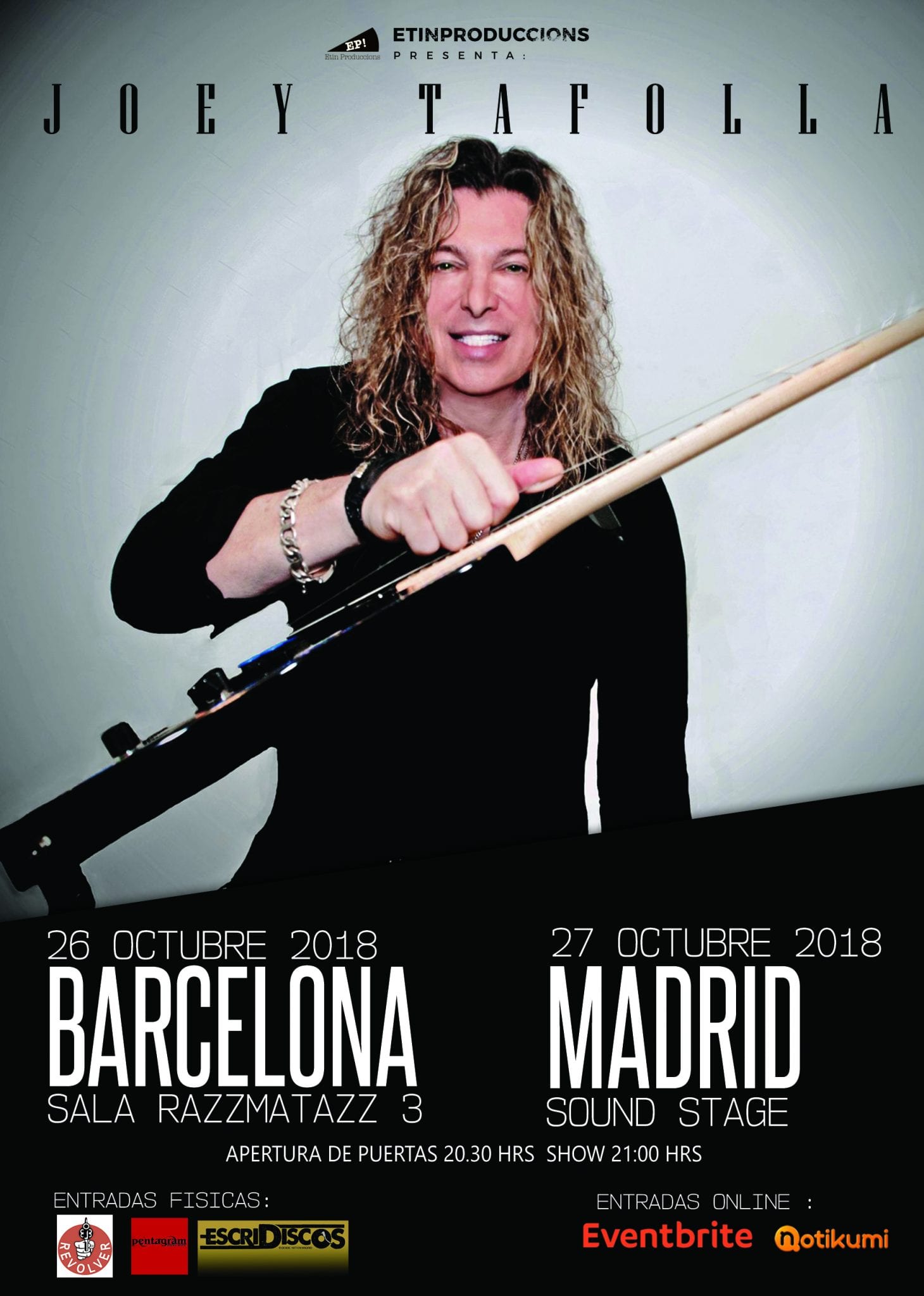JOEY TAFOLLA en Madrid y Barcelona en octubre