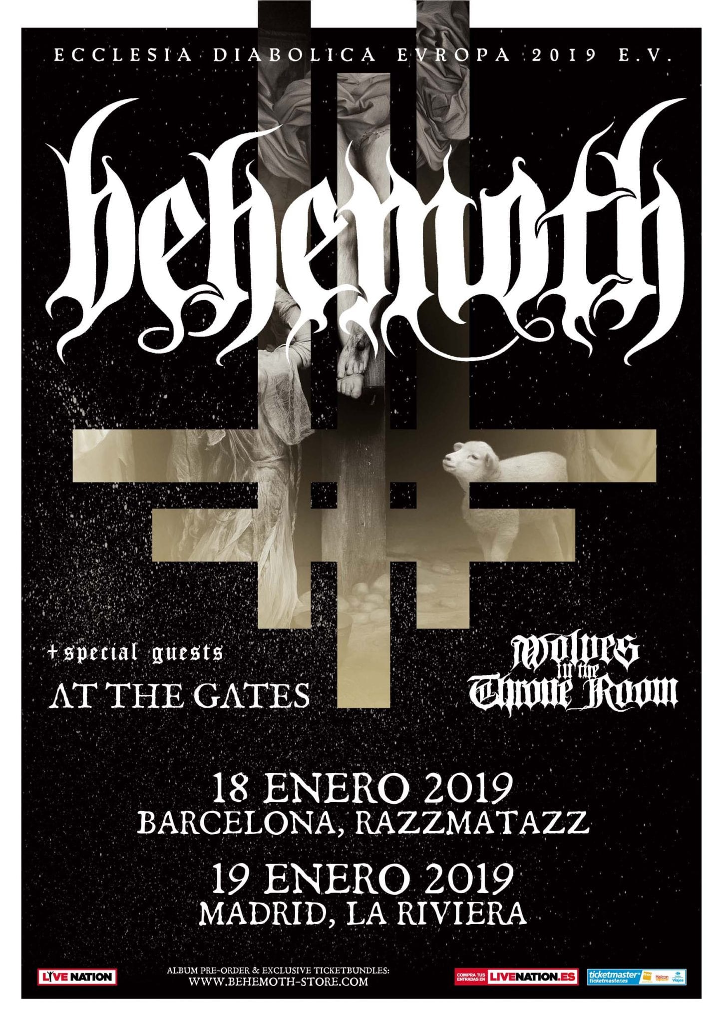 Behemoth estará en Barcelona y Madrid el próximo mes de enero