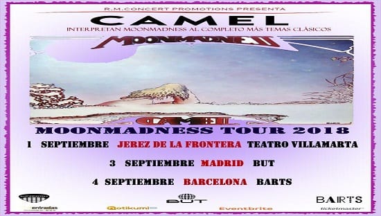 Concierto de Camel en Jerez de la Frontera el 1 de septiembre en el Teatro Villamarta