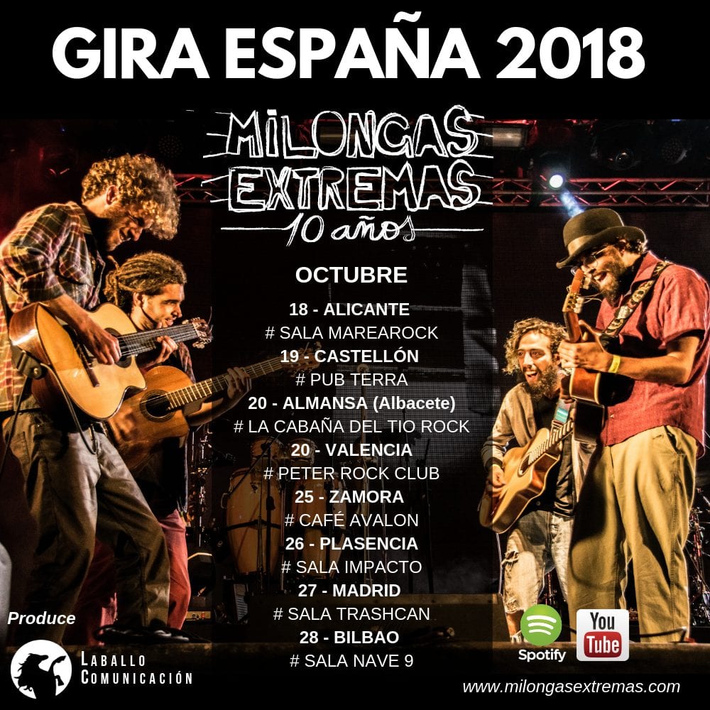 Los uruguayos Milongas Extremas regresan a España de gira