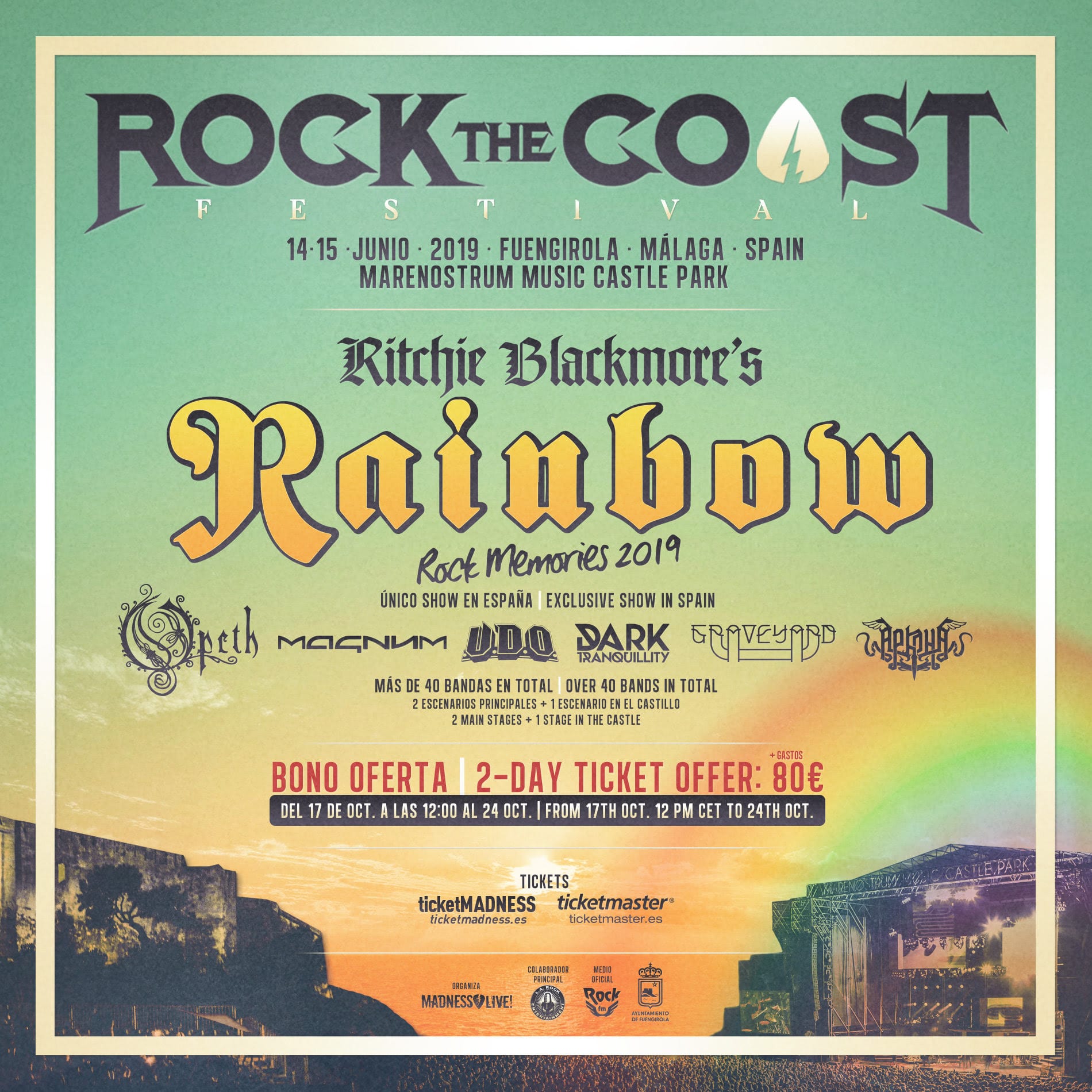 Ritchie Blackmore’s RAINBOW en Malaga en junio