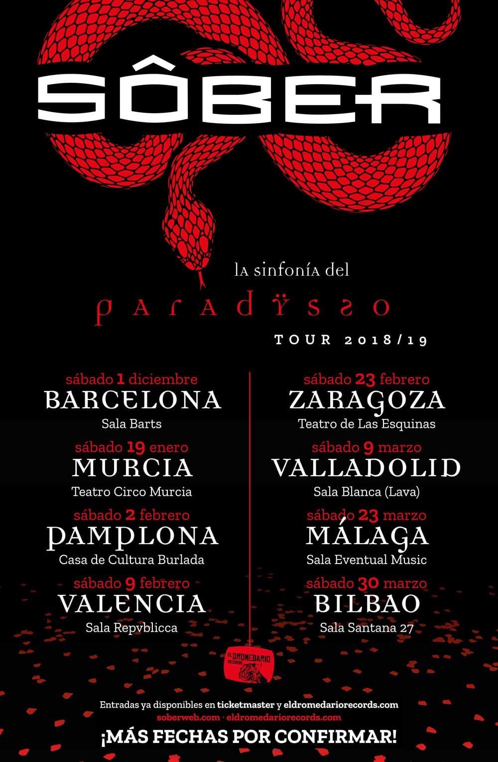 Sôber:  Nuevas fechas de presentación de la «Sinfonía del Paradÿsso»