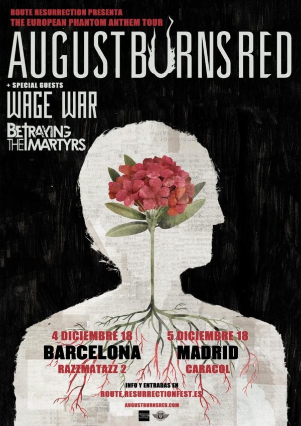 La semana que viene AUGUST BURNS RED en Barcelona y Madrid