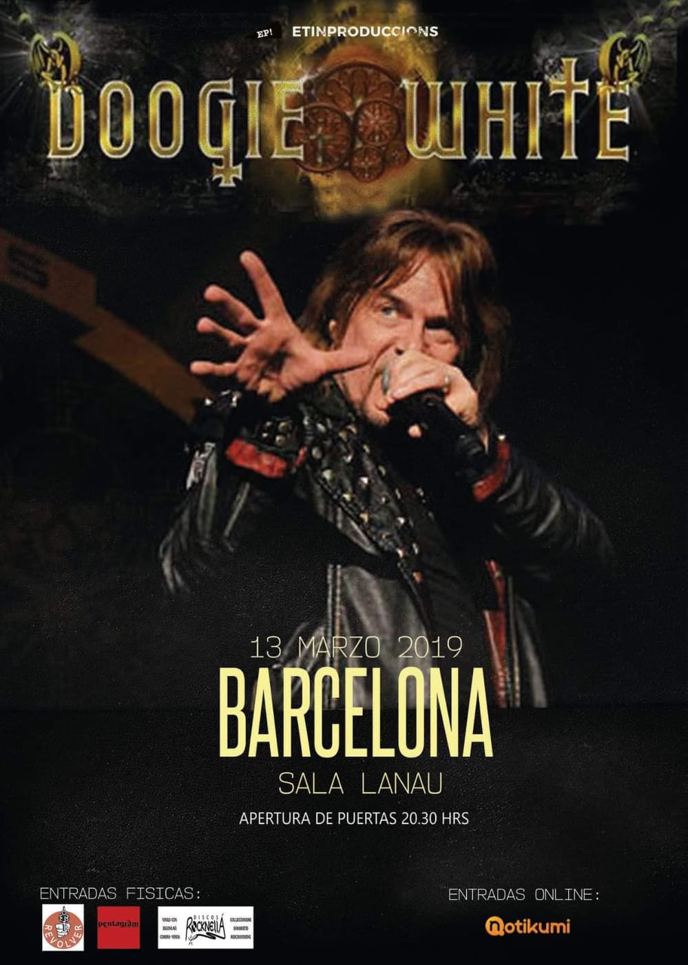 Doogie White en Barcelona el día 13