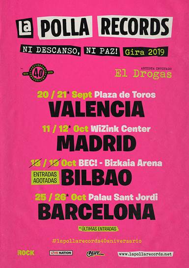 LA POLLA RECORDS anuncia un segundo concierto en Barcelona