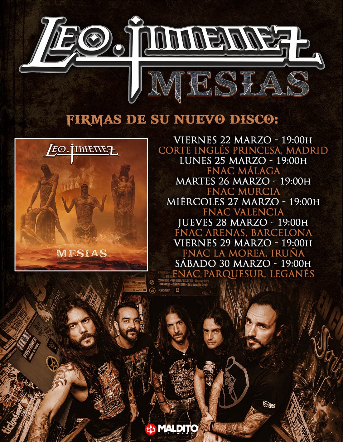 LEO JIMÉNEZ presenta su nuevo álbum «Mesías» en siete ciudades