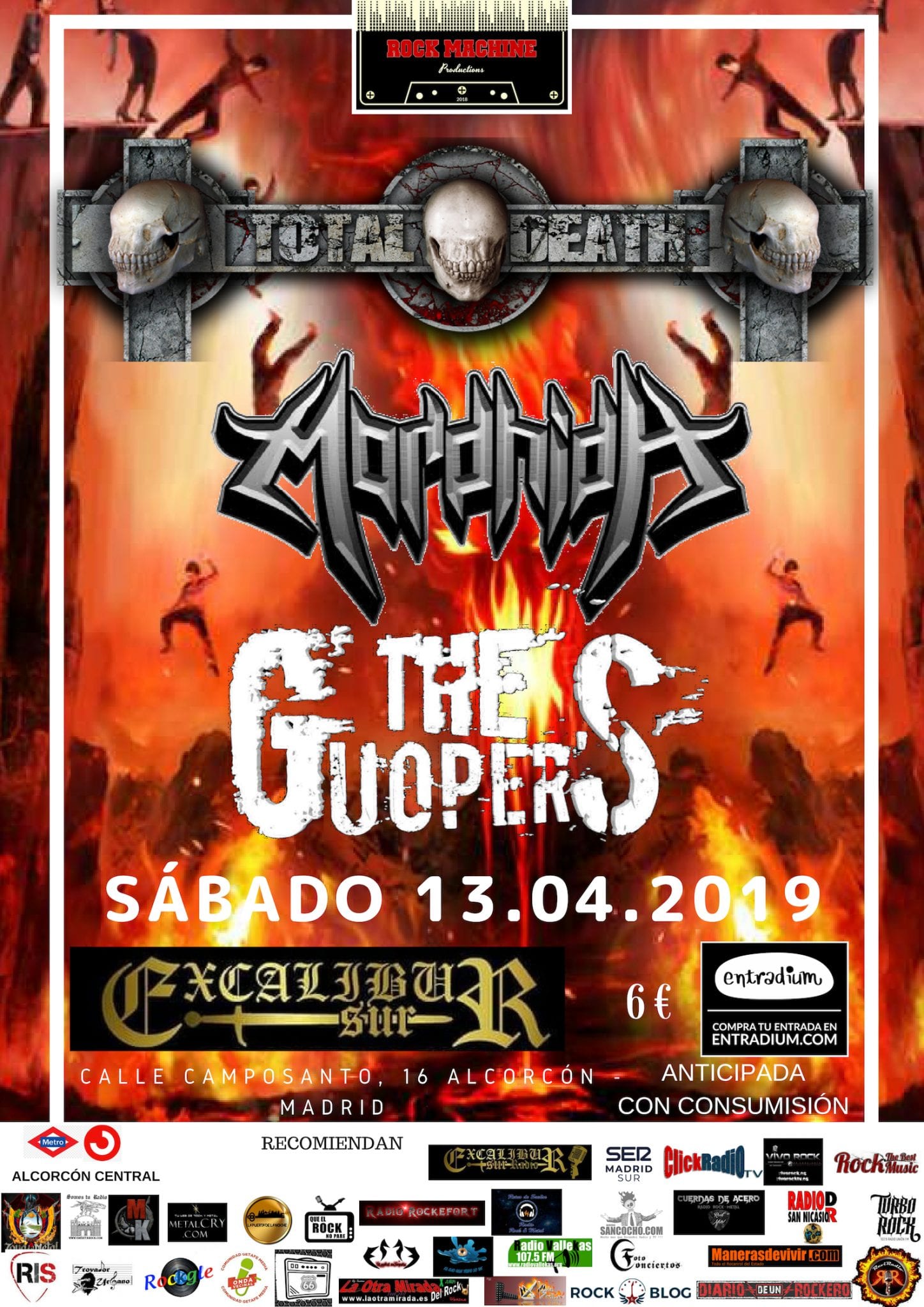 TOTAL DEATH CELEBRAN “30 YEARS ON THE ROAD” – NOCHE EXTREMA EN MADRID