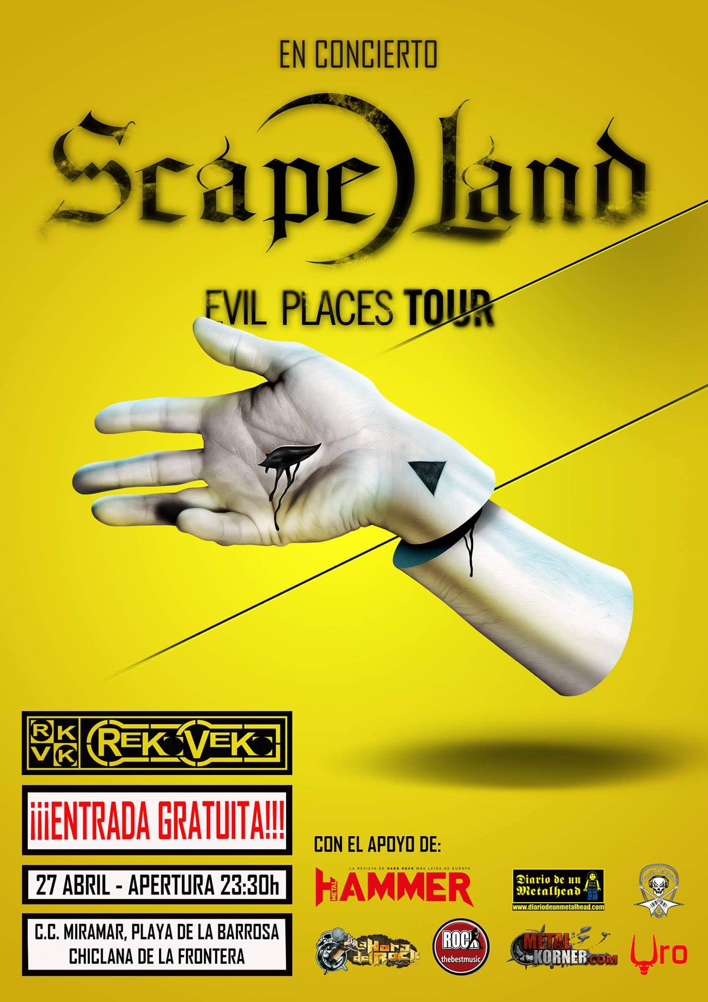 SCAPE LAND –  Nueva fecha confirmada dentro de su Evil Places Tour