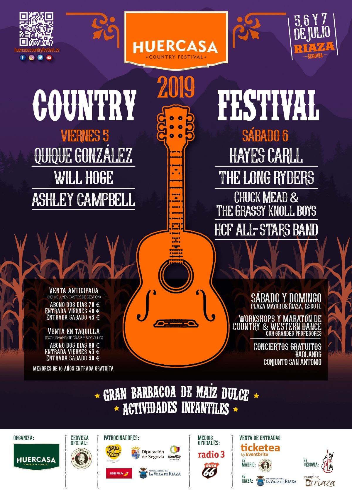 HUERCASA COUNTRY FESTIVAL presenta su cartel para 2019
