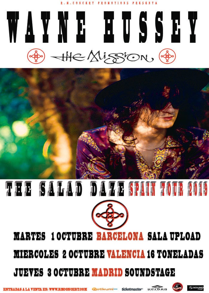 Wayne Hussey «The Mission» de gira por España en octubre