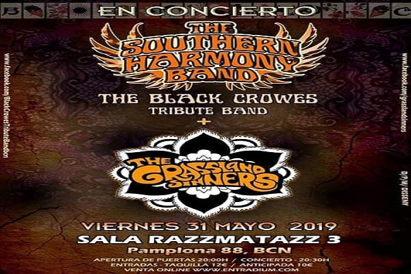The Southern Harmony Band (Tributo a The Black Cowes) + The Grassland Sinners en Barcelona