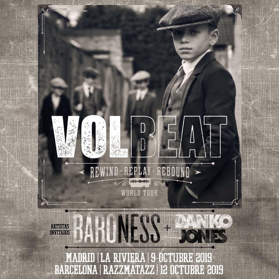 Volbeat + Baroness + Danko Jones en Madrid y Barcelona