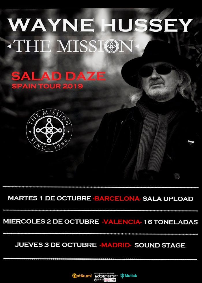 Wayne Hussey «The Mission» de gira por España en octubre