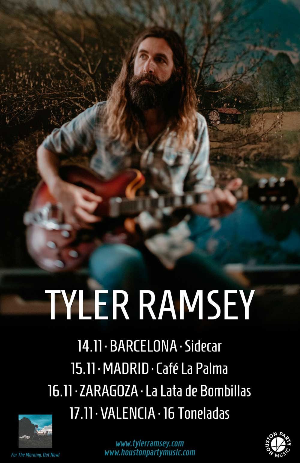 Tyler Ramsey girará en noviembre por Barcelona, Madrid, Zaragoza y Valencia