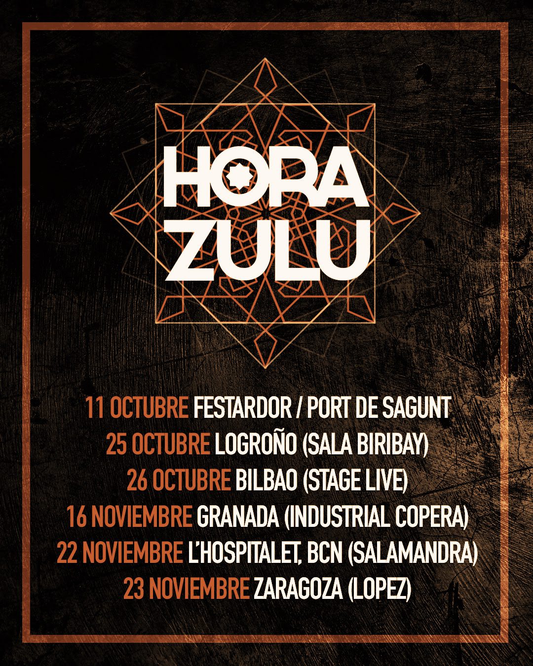 HORA ZULU ANUNCIA NUEVAS FECHAS PARA SU TOUR 2019