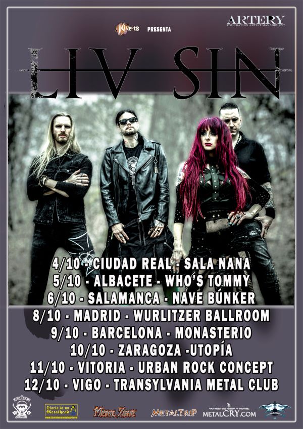 Liv Sin, de gira por España en octubre