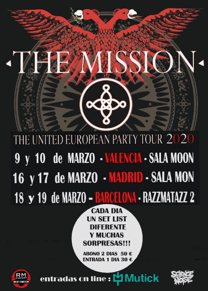 The Mission de gira por España en marzo