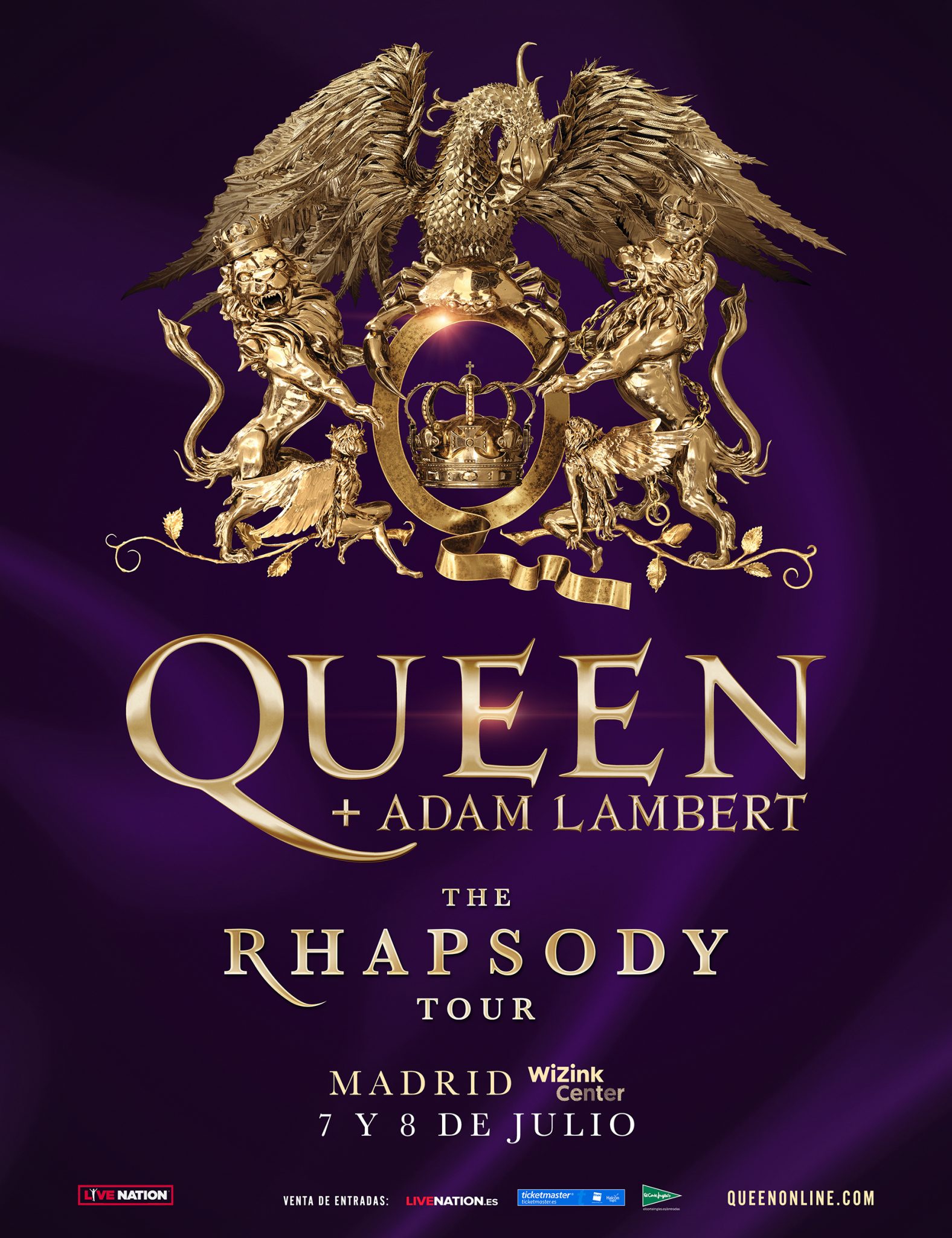 QUEEN + Adam Lambert con The Rhapsody Tour sólo en Madrid