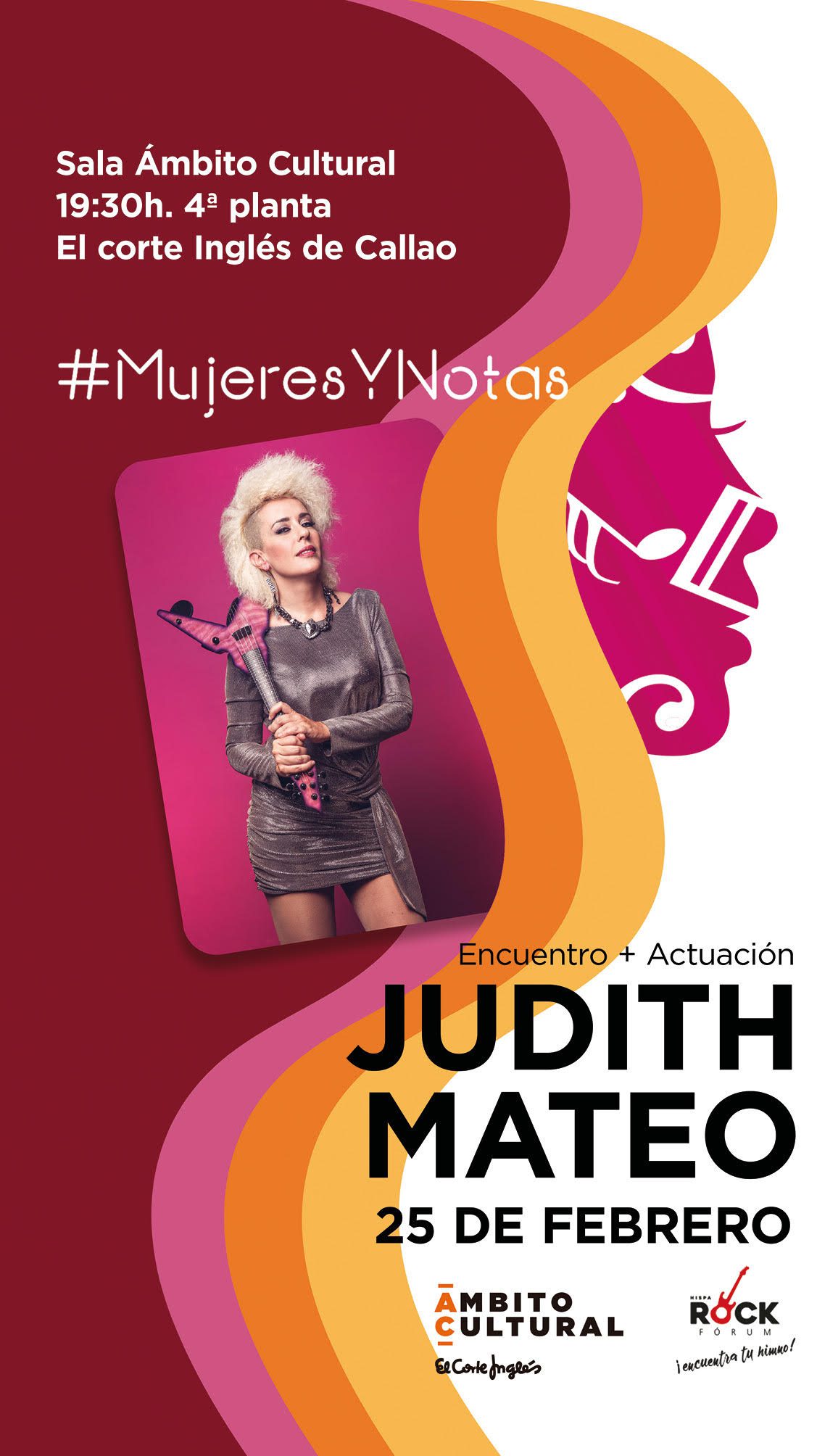 JUDITH MATEO estará el próximo 25 de Febrero en el Ciclo Mujeres y Notas del Ámbito Cultural