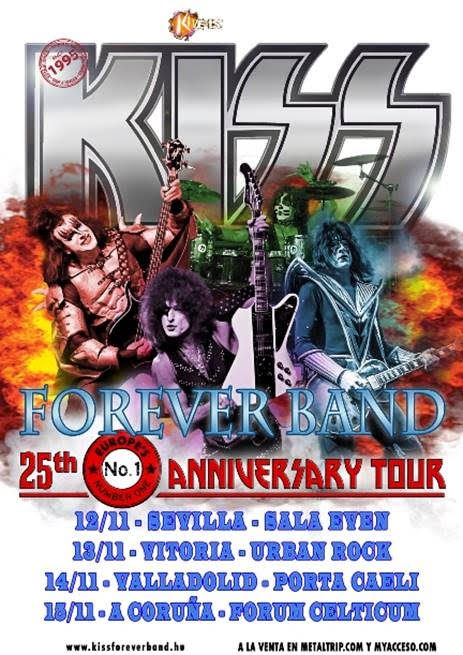Kiss Forever Band en España en noviembre