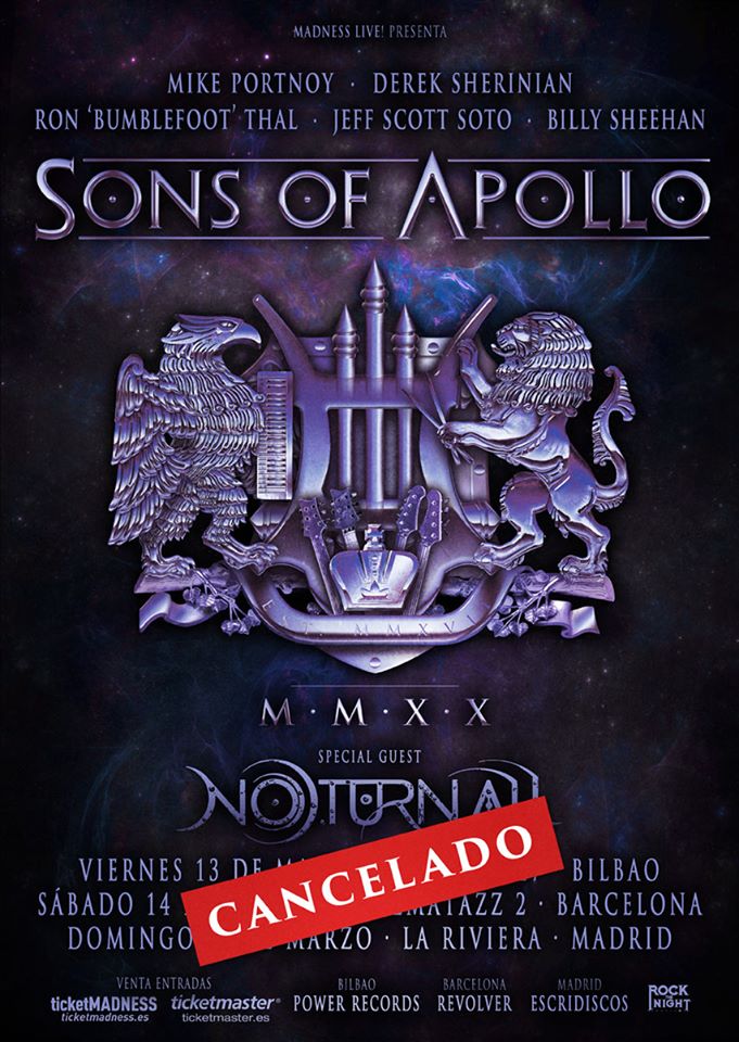 LOS CONCIERTOS DE SONS OF APOLLO EN ESPAÑA CANCELADOS