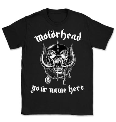 Pon tu nombre, o lo que quieras, en la mítica camiseta de Motörhead