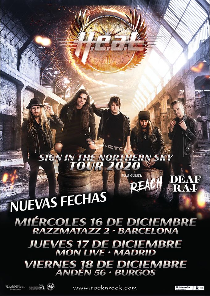Nuevas fechas para la gira española de H.E.A.T.