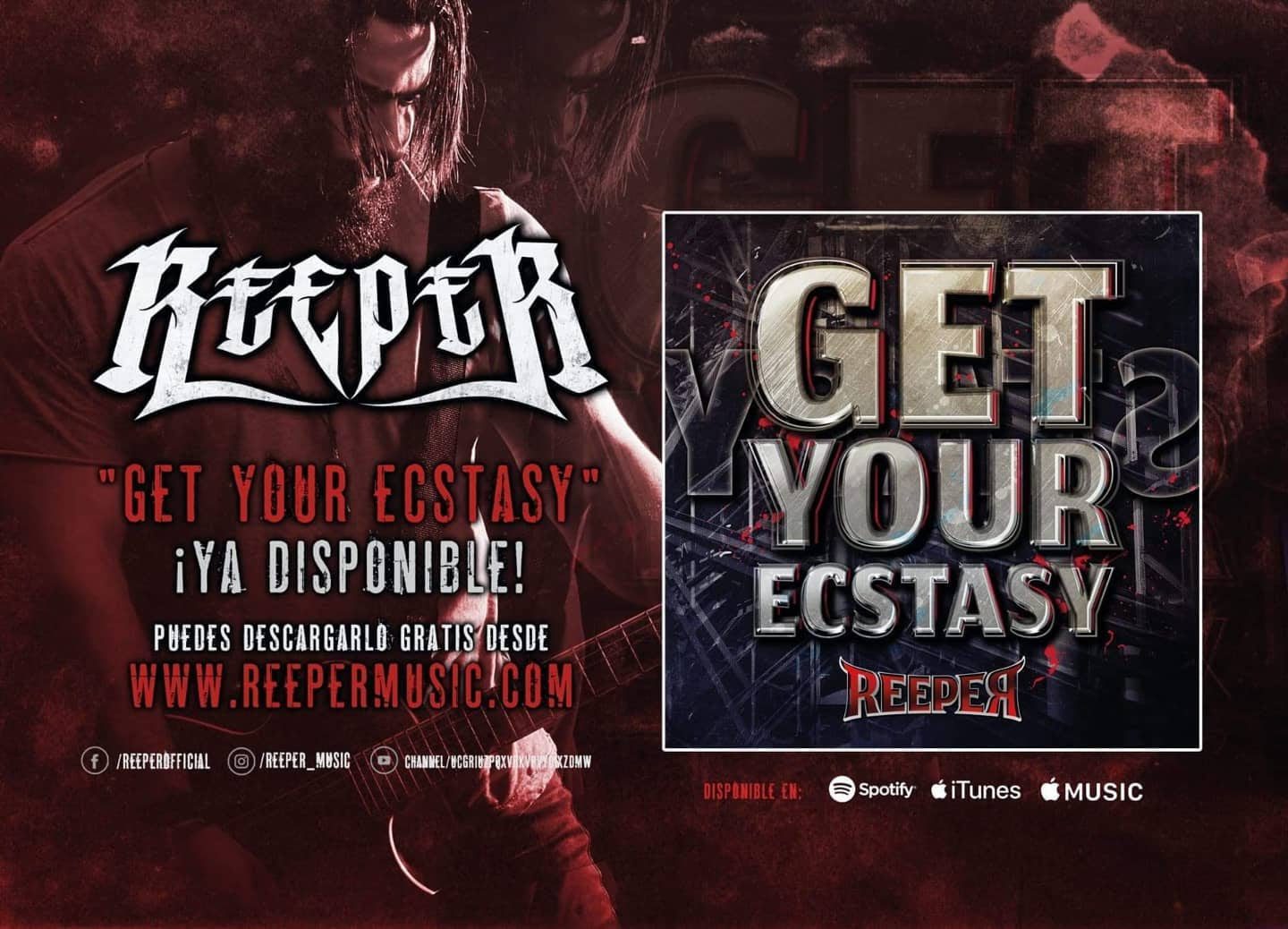 Reeper publica su álbum «Get Your Ecstasy» gratis en su web (Descarga CD)