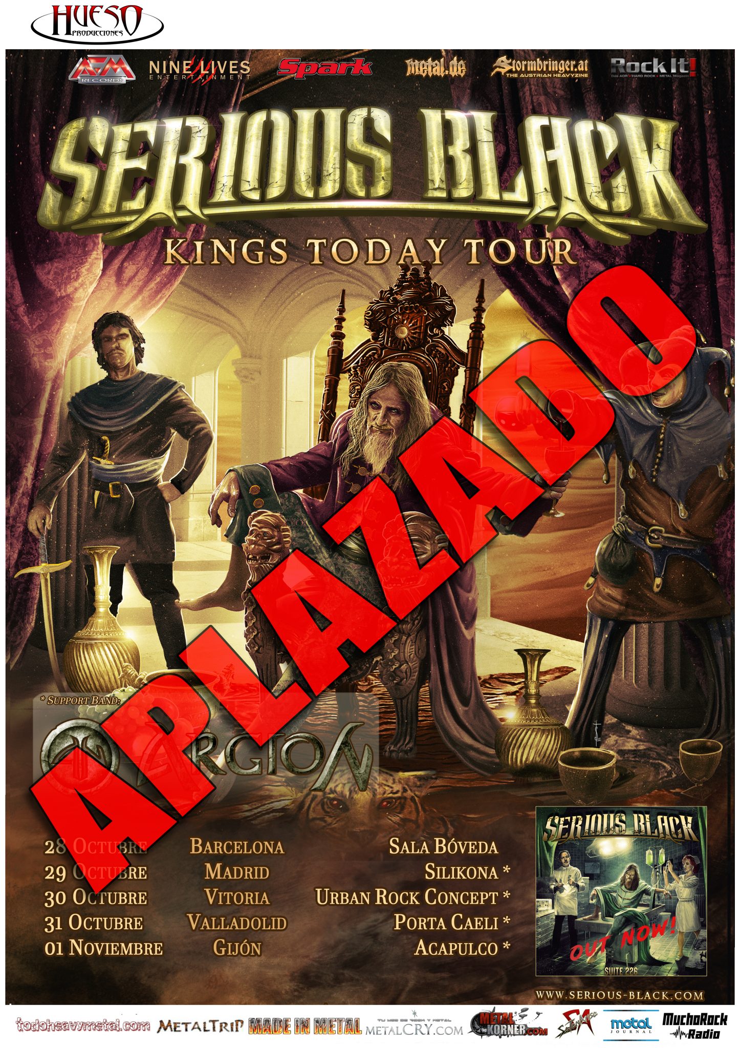 Se aplaza la gira de Serious Black