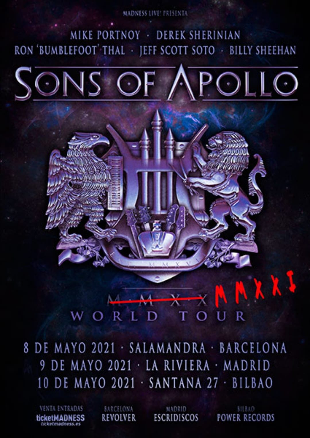 Sons Of apollo de gira por España en mayo