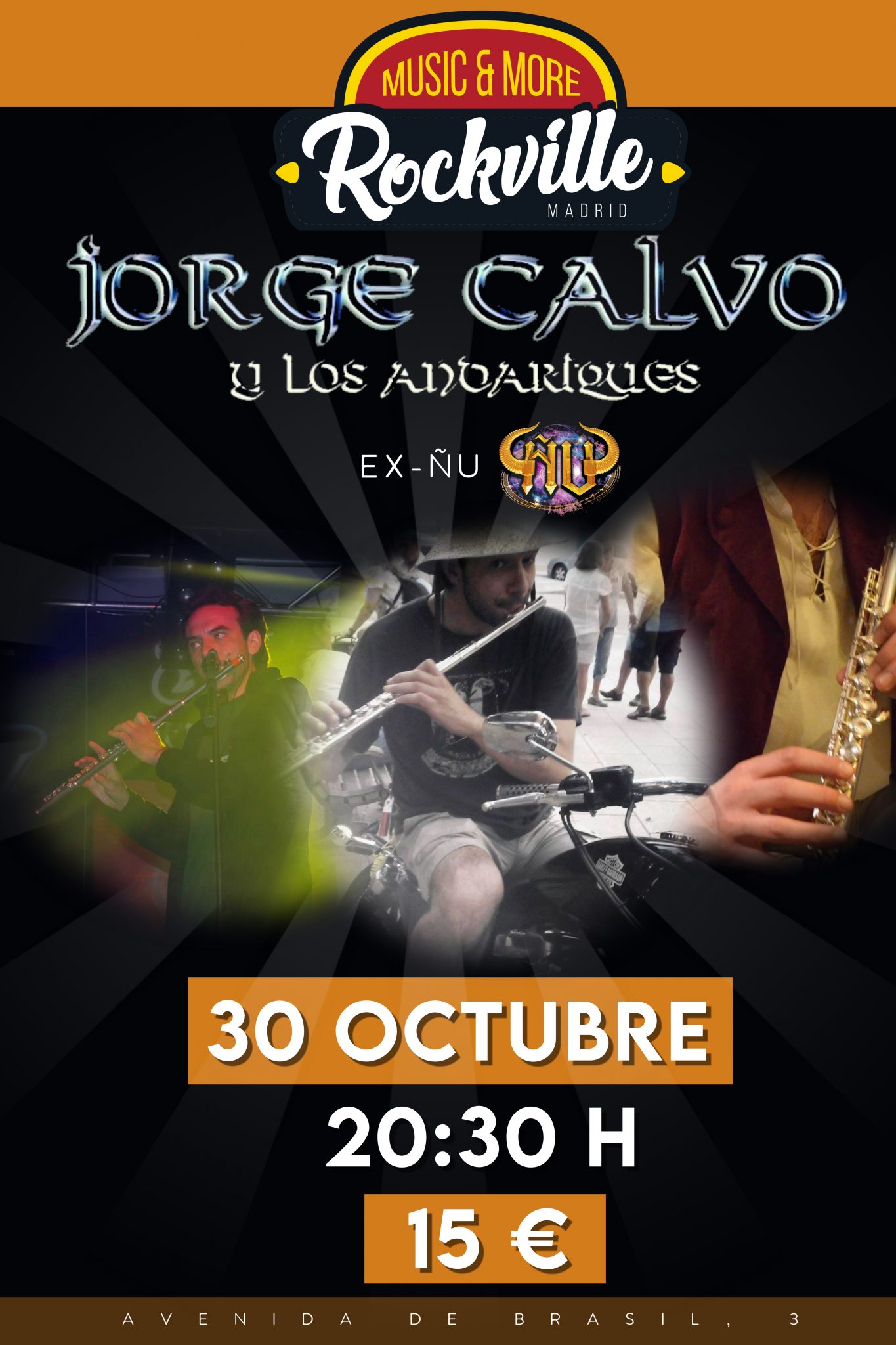 Jorge Calvo y los Andariques (Ex-ÑU) en Sala Rockville el 30 de Octubre