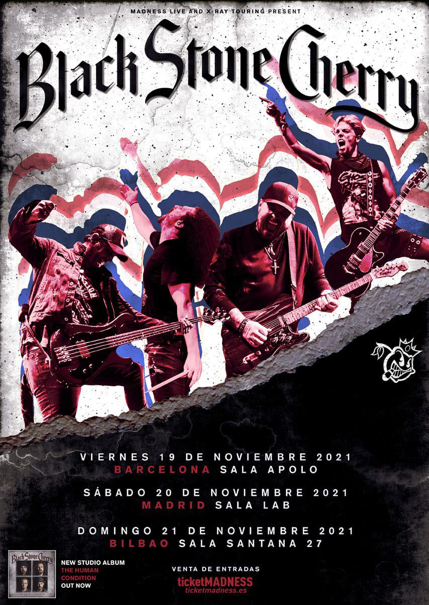 BLACK STONE CHERRY en España en noviembre de 2021