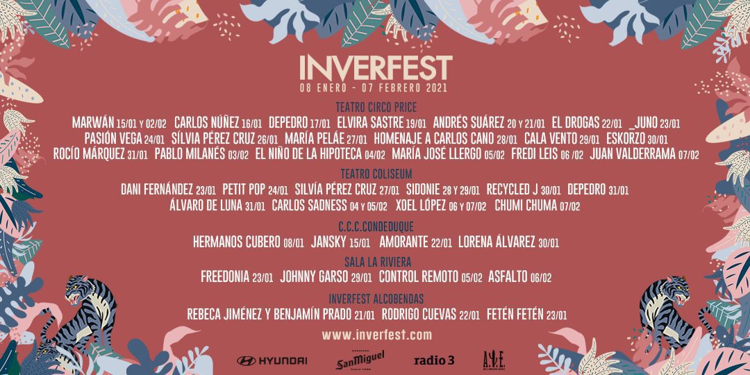 INVERFEST anuncia su programa de conciertos en la Sala La Riviera