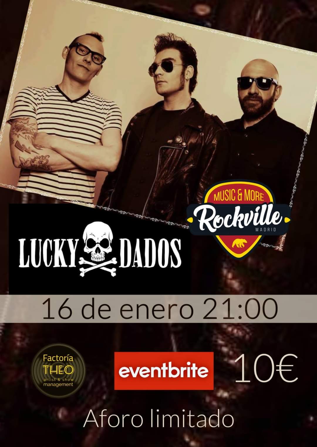 Concierto de Lucky Dados en Madrid el próximo día 16