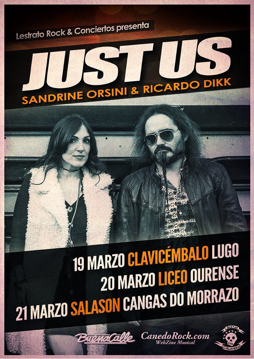 Cambios en la gira gallega de JUST US (Sandrine Orsini & Ricardo Dikk)
