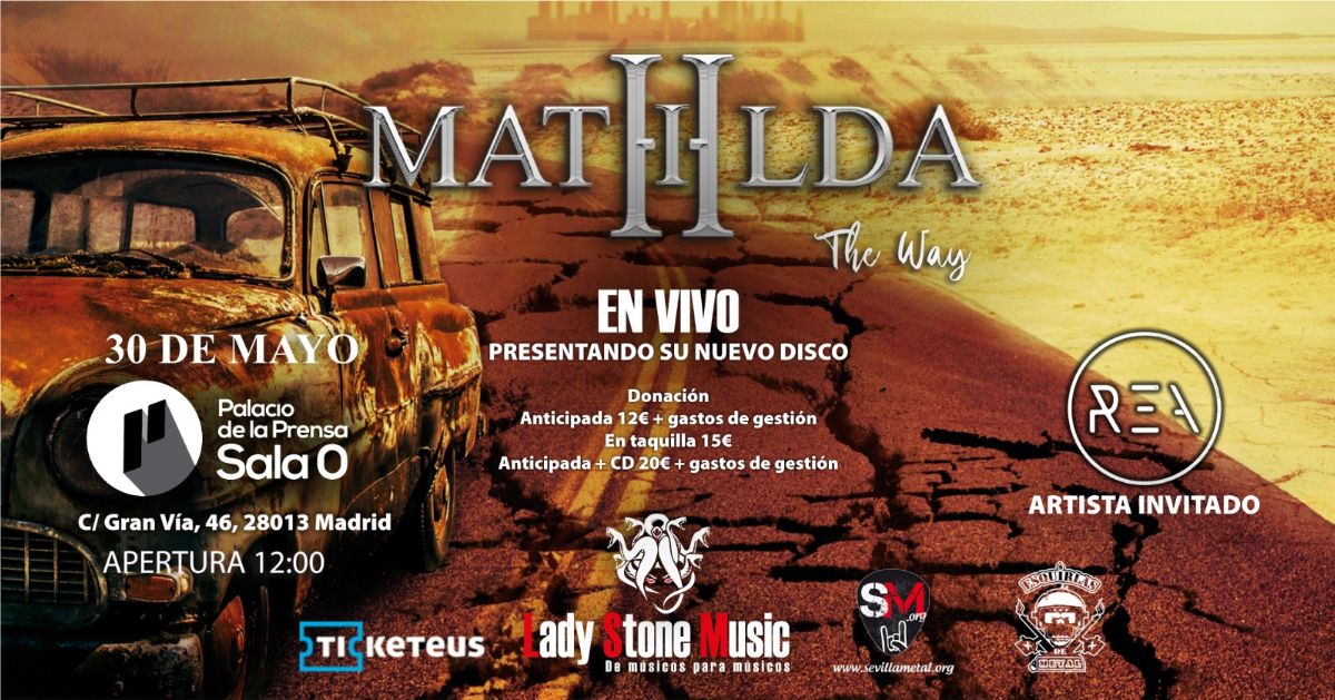 Recordatorio del concierto de MATHILDA la semana que viene en Madrid