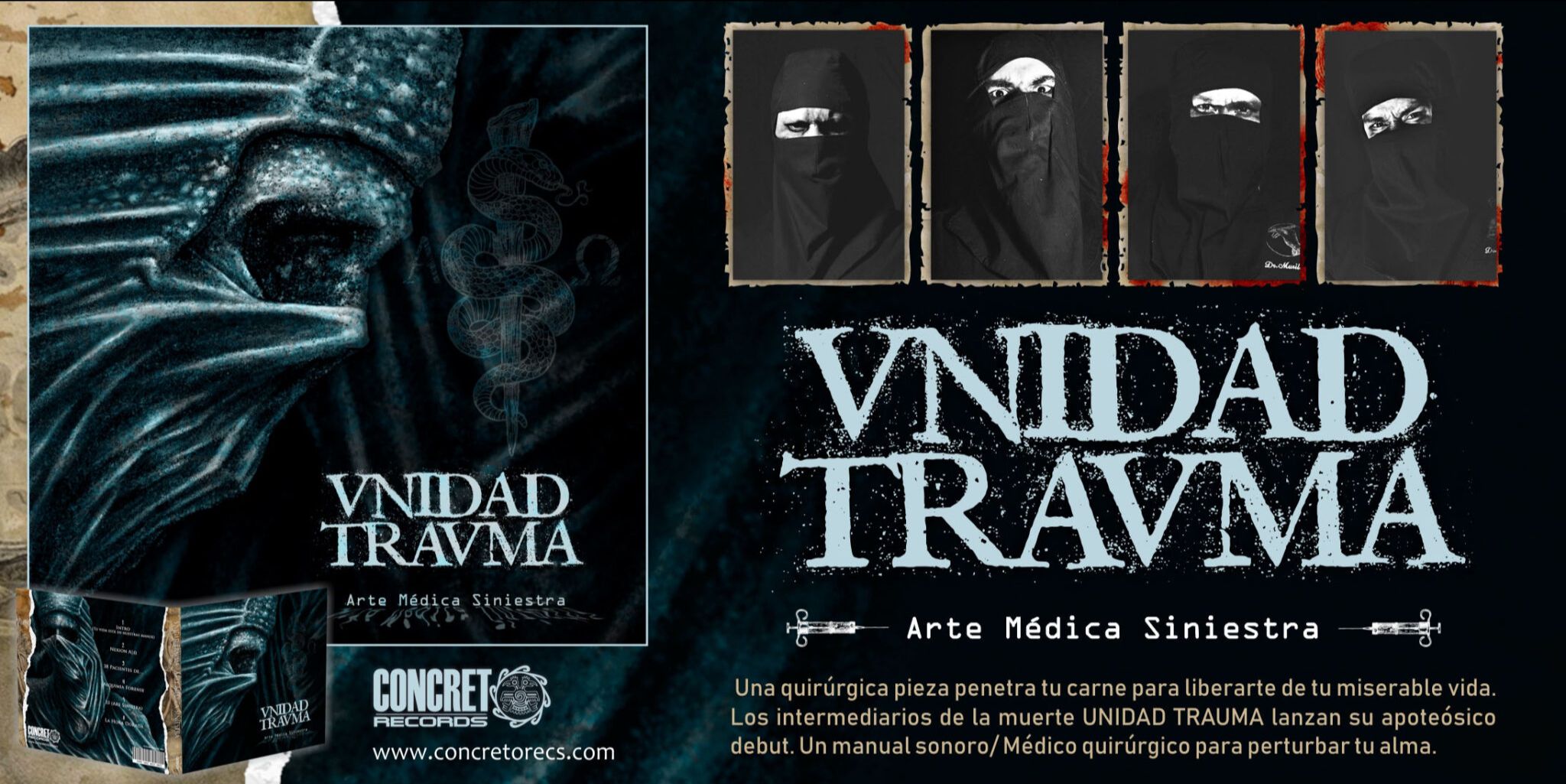 UNIDAD TRAUMA anuncia sanguinario EP debut ‘Arte Médica Siniestra’