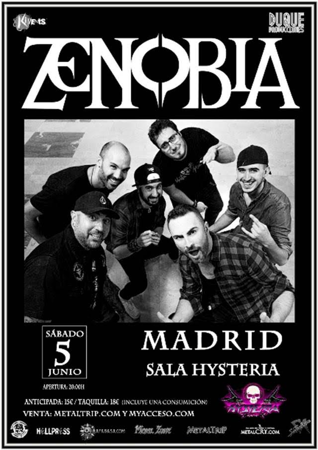 Zenobia en Madrid el sábado 5 de Junio