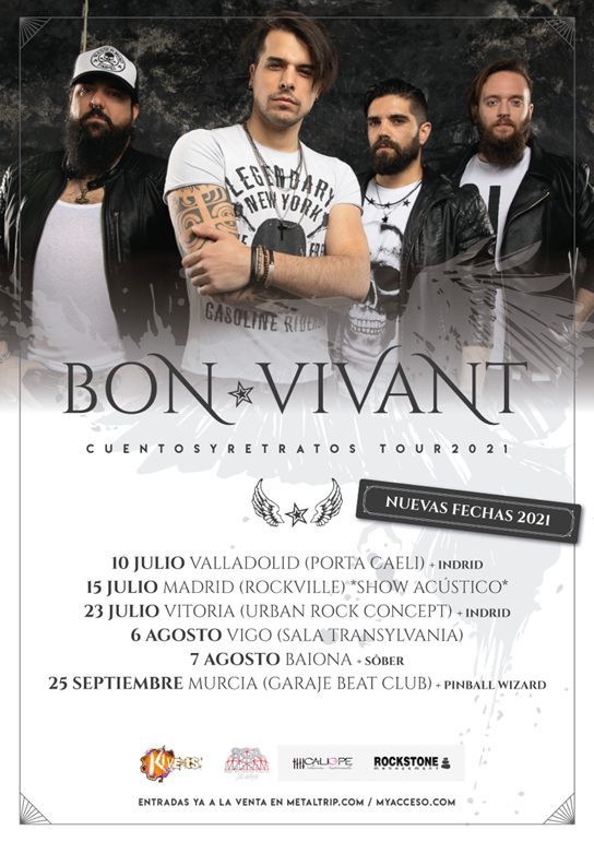 Fechas del «Cuentos y Retratos Tour 2021» de Bon Vivant