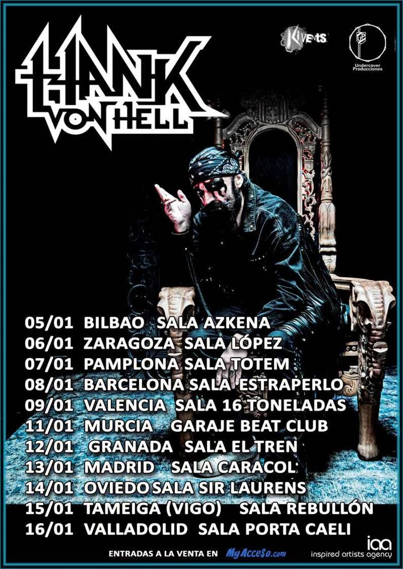 Hank Von Hell de gira por España en enero