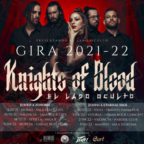 Knights of Blood presentan gira 2021-22 Junto a Zenobia y Eternal Idol