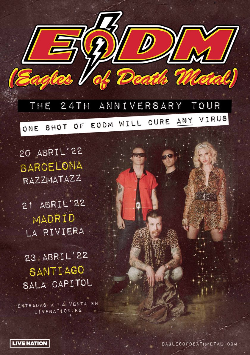 Eagles OF Death Metal de gira por España en abril de 2022